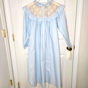 Vintage Barbizon Summer Pajamas Lightweight Lace Ruffle Made In U.S.A